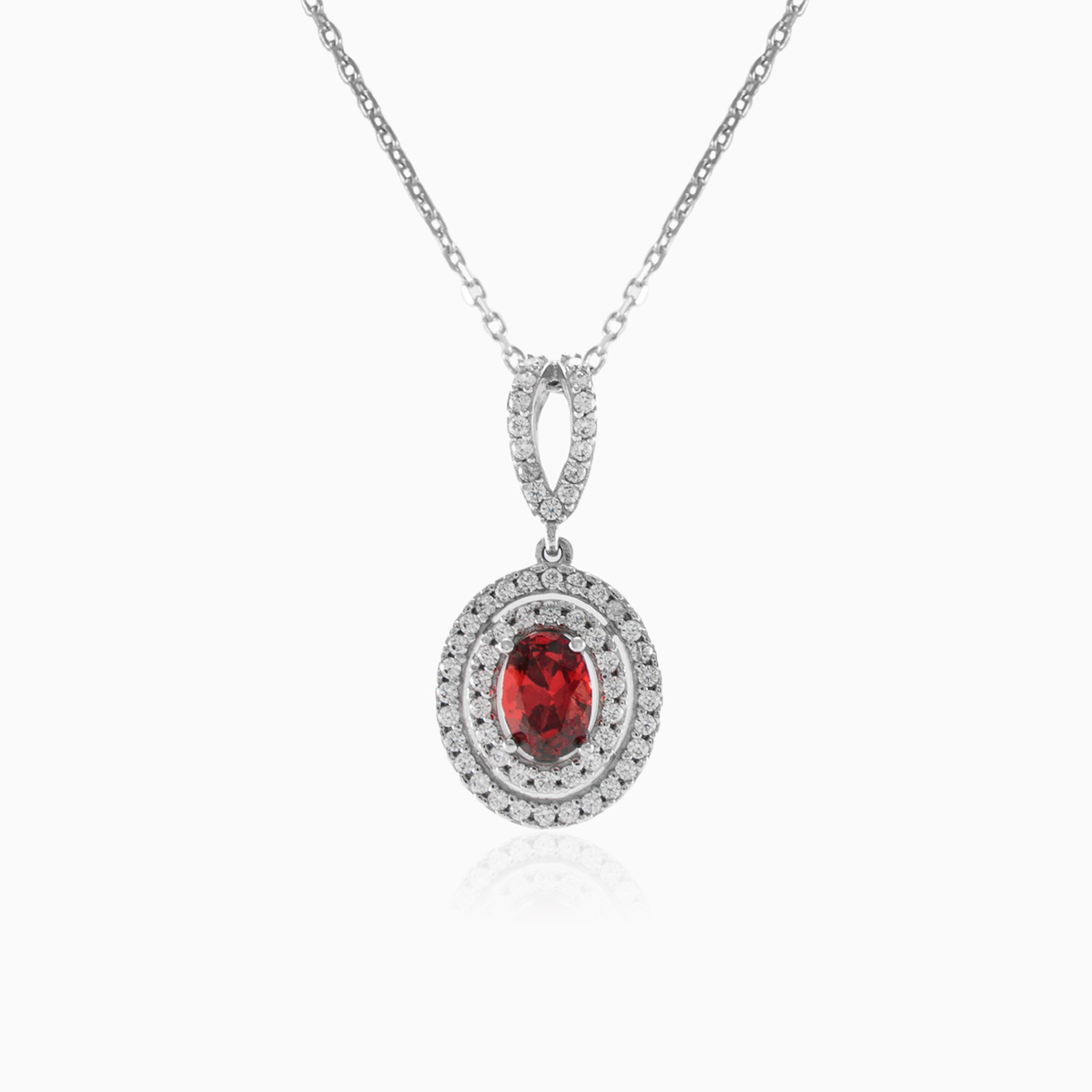 Oval garnet necklace woman Necklaces Royal N.1