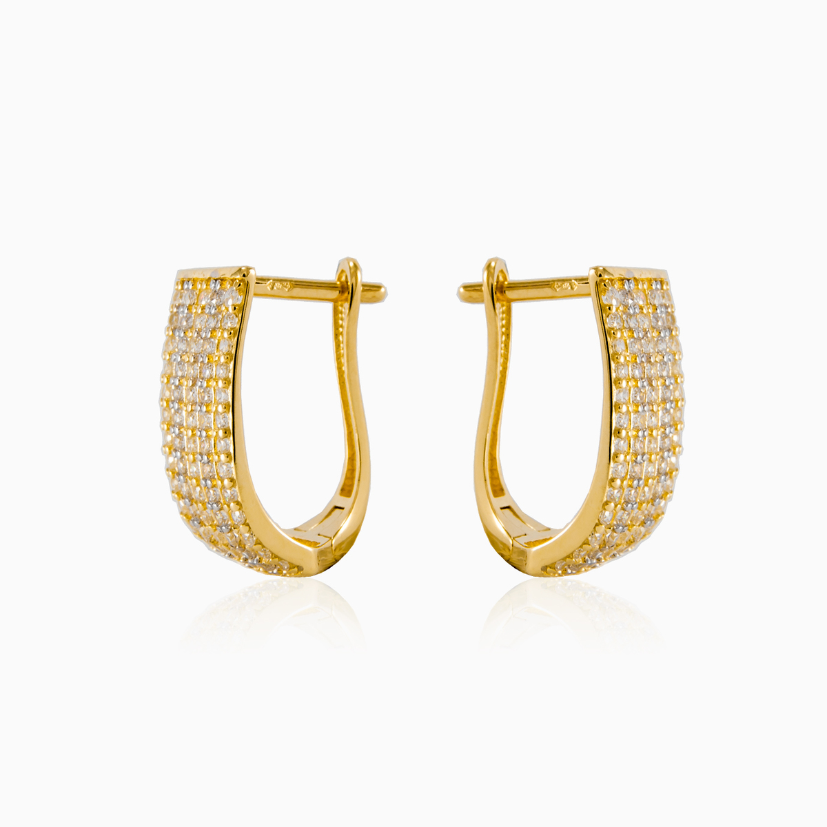 Fünfreihige Kristallohrringe Frauen Ohrringe Lustrous N.2