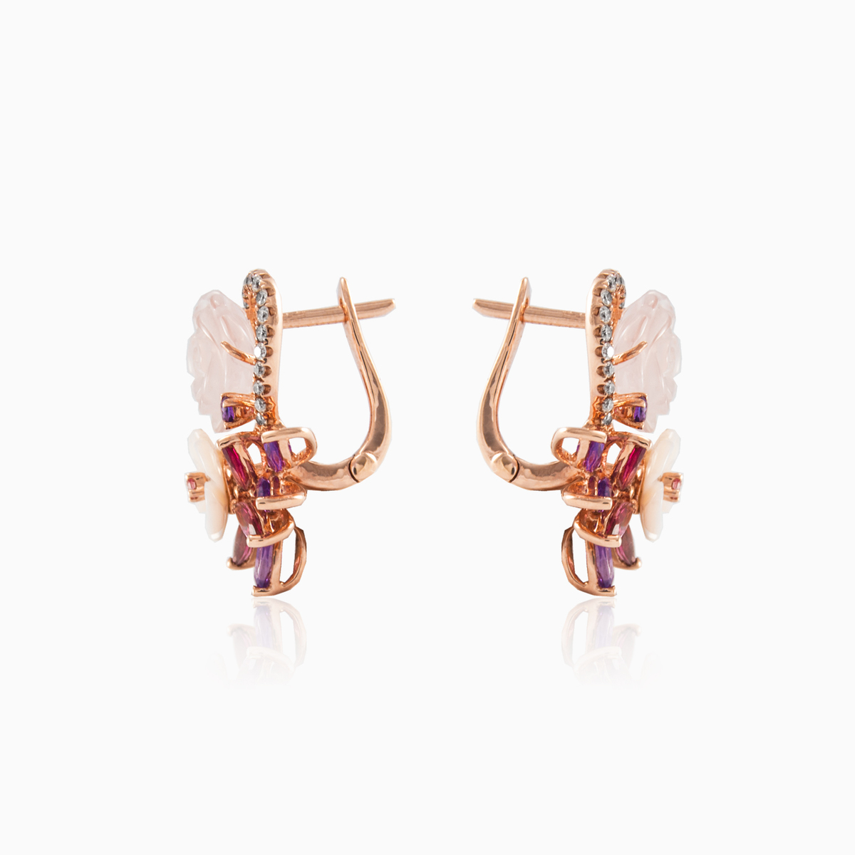 Pendientes de flor de rosa mujer Pendientes Brillantino N.2