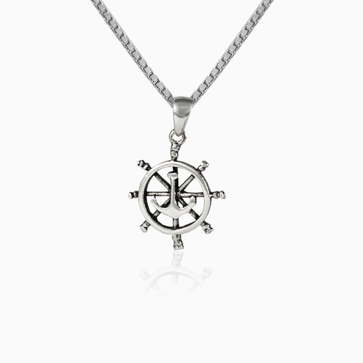 Rudder and anchor pendant unisex Pendants Detallado N.1