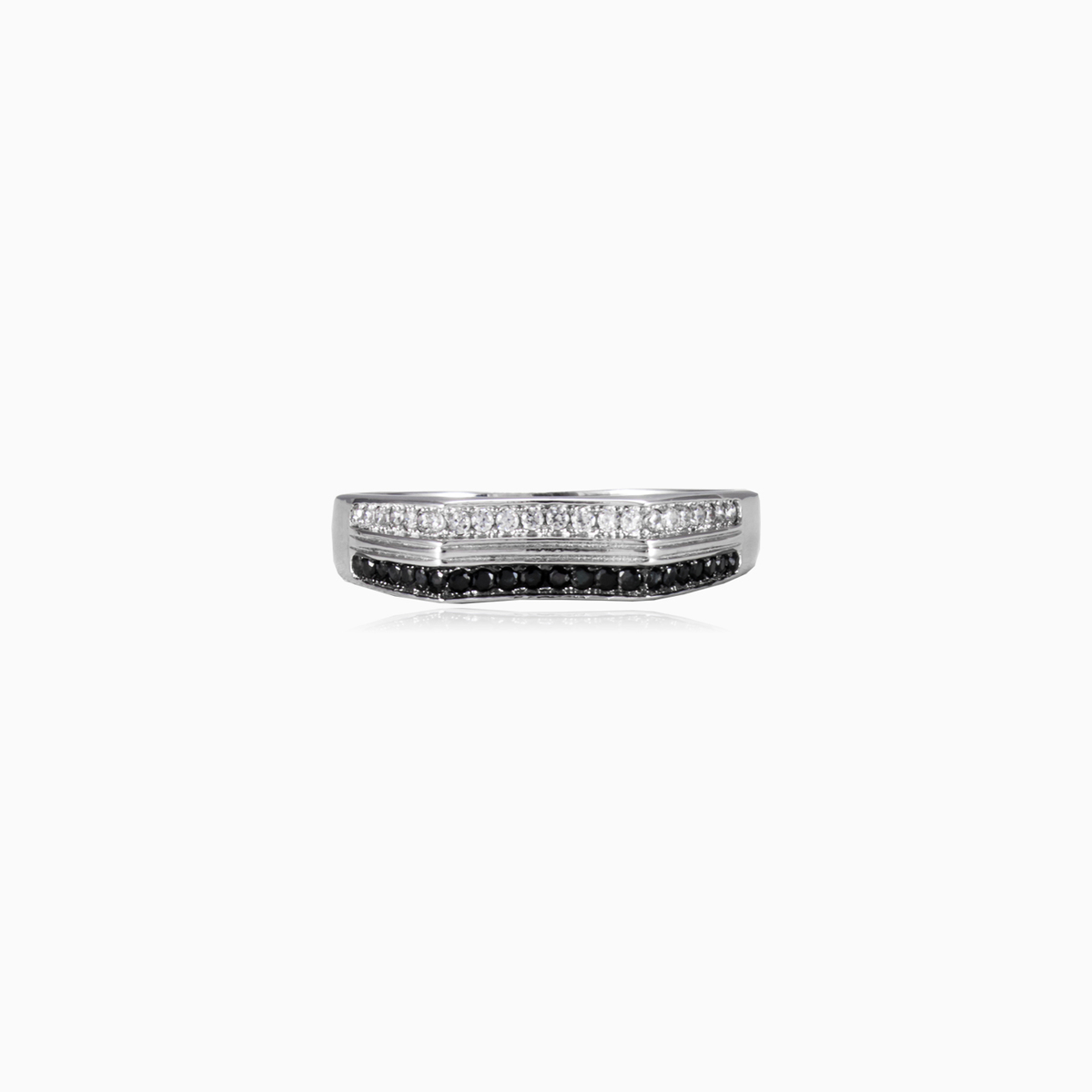 Anillo blanco y negro	 unisex Anillos Shine bright N.1