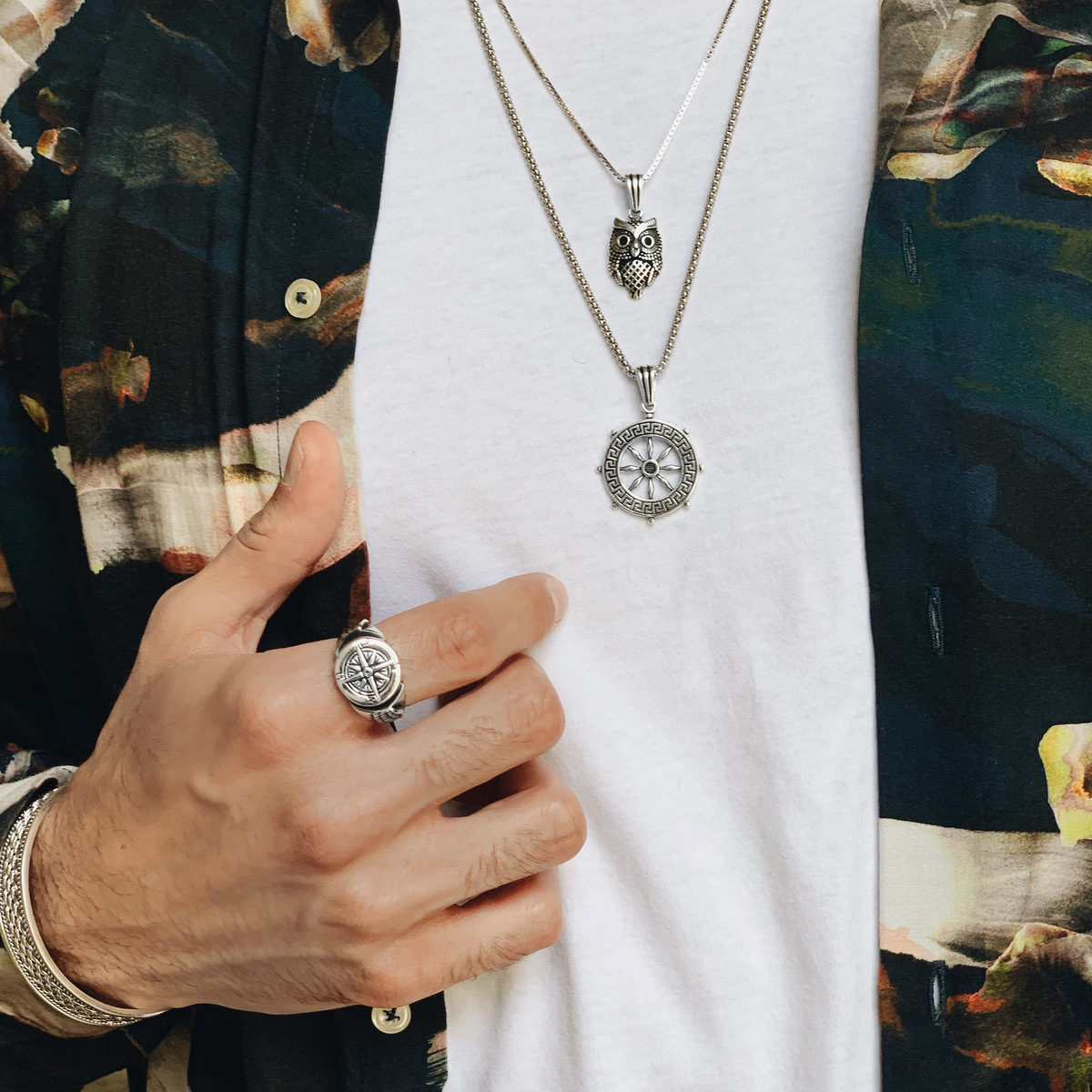 Chouette sage homme Pendentifs Animale N.2