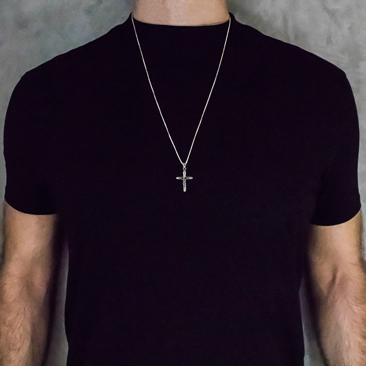 Croix d'argent homme Pendentifs Santa Croce N.2