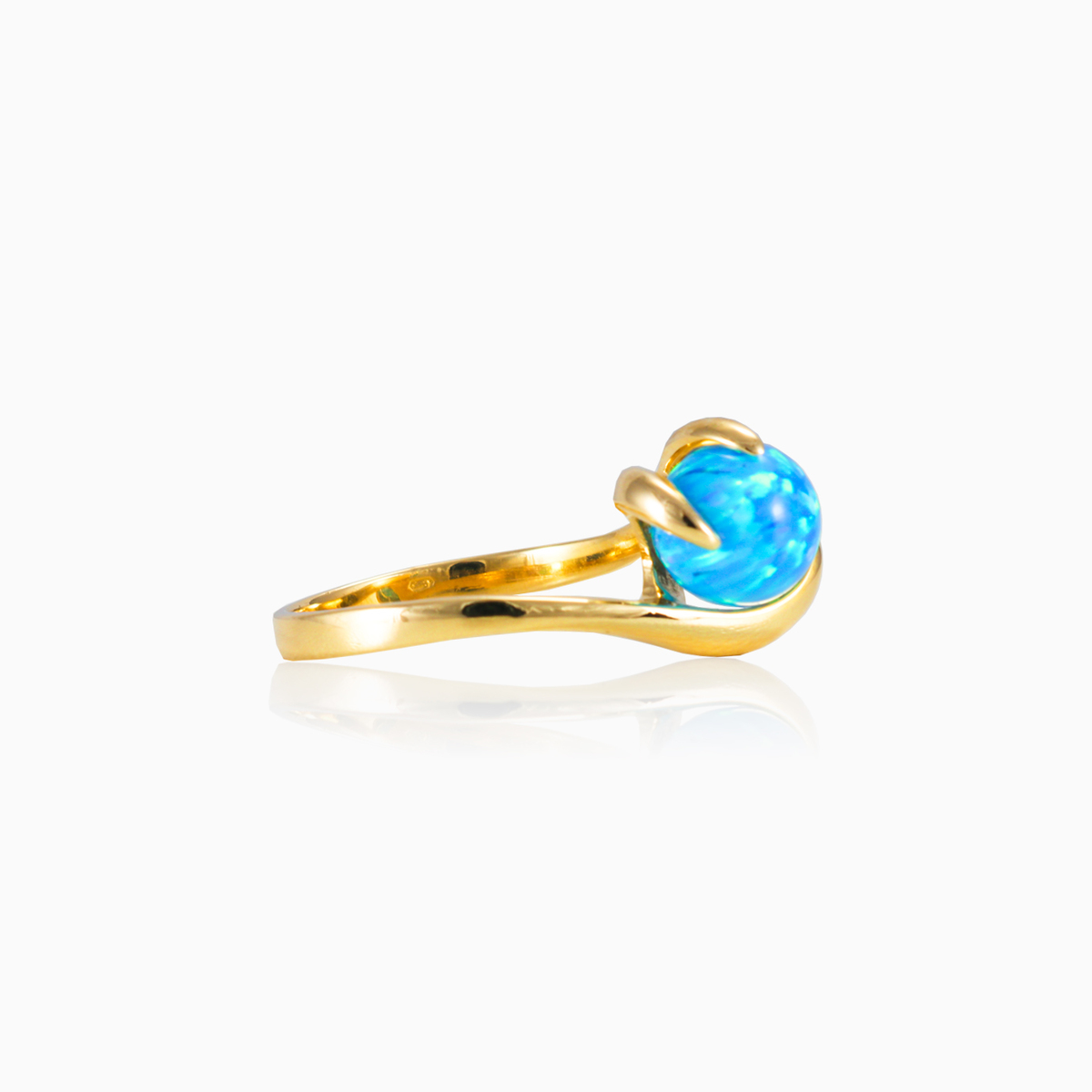 Bague unique en opale bleue femme Bagues Tinge N.3
