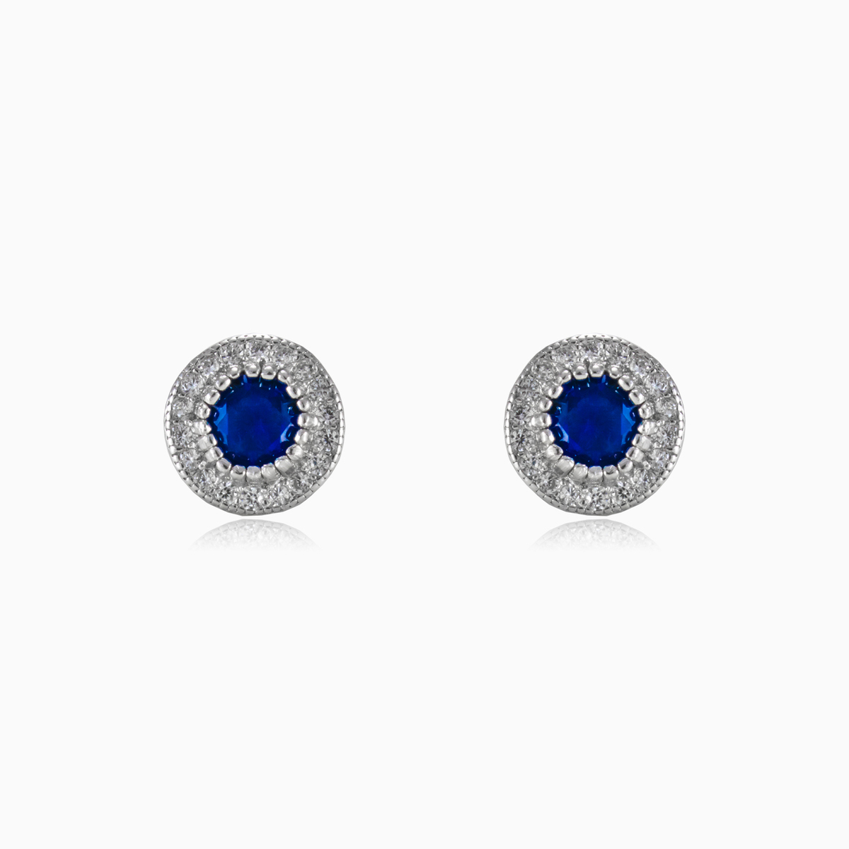 Blaue Barockohrringe Frauen Ohrringe Halo N.1