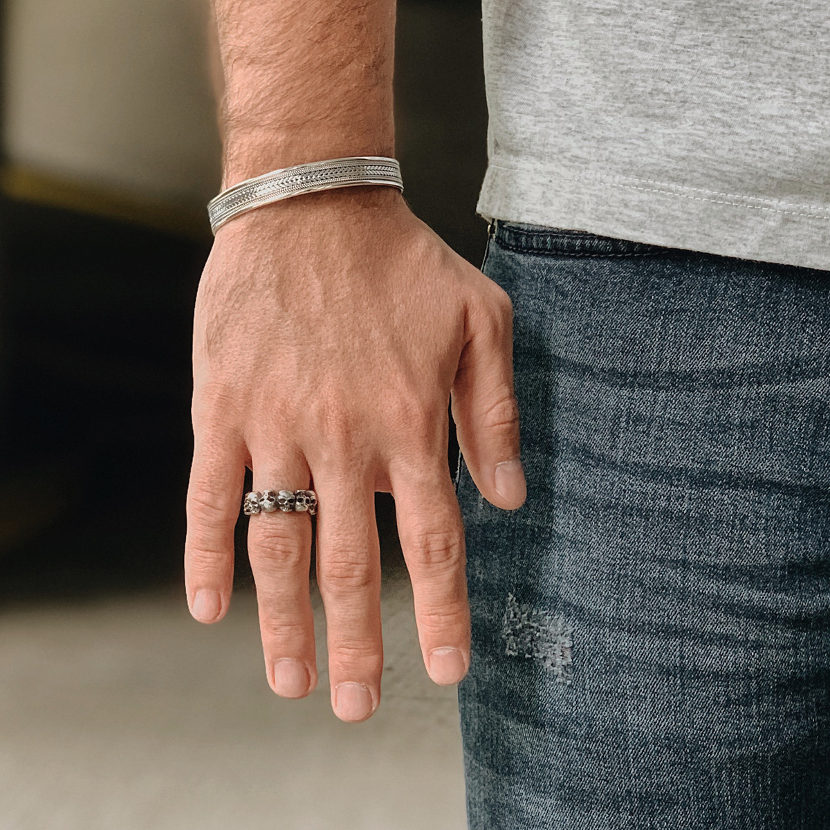 Anillo de baile de la calavera unisex Anillos Simbólico N.4