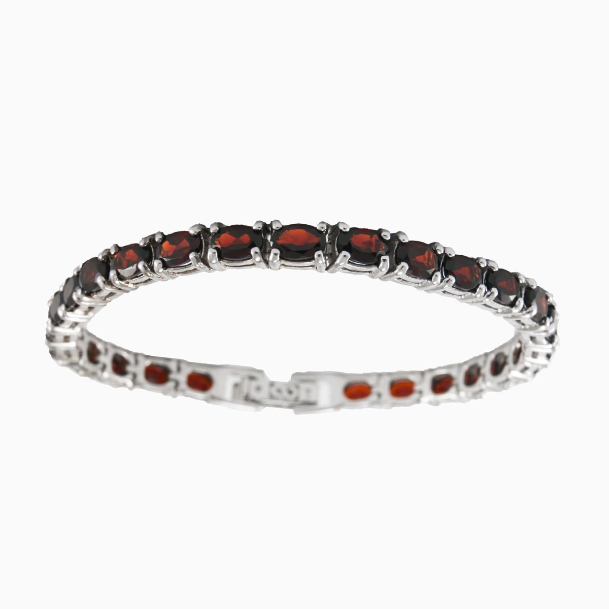 Теннисный браслет с  гранатами  Женские Браслеты Colorino N.1