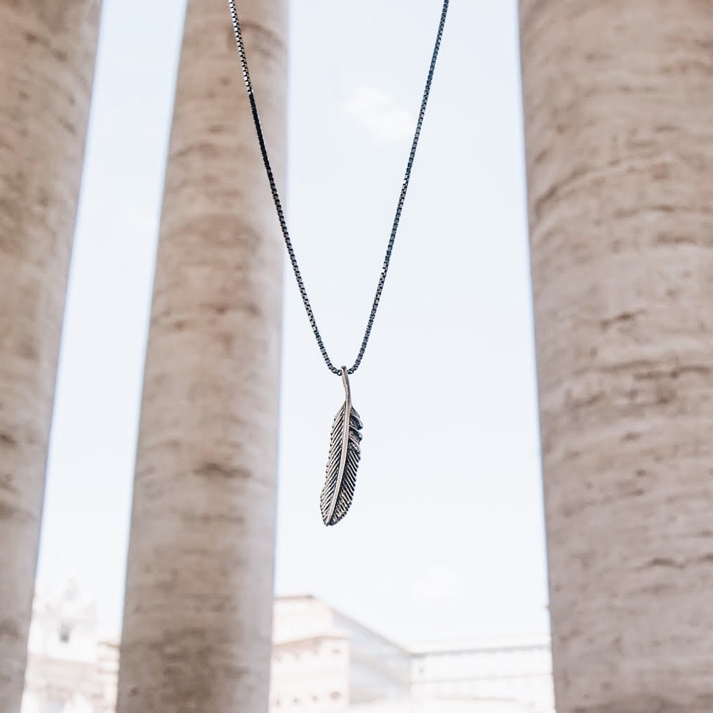 Weisheitsfeder Männer Anhänger Simbólico N.3