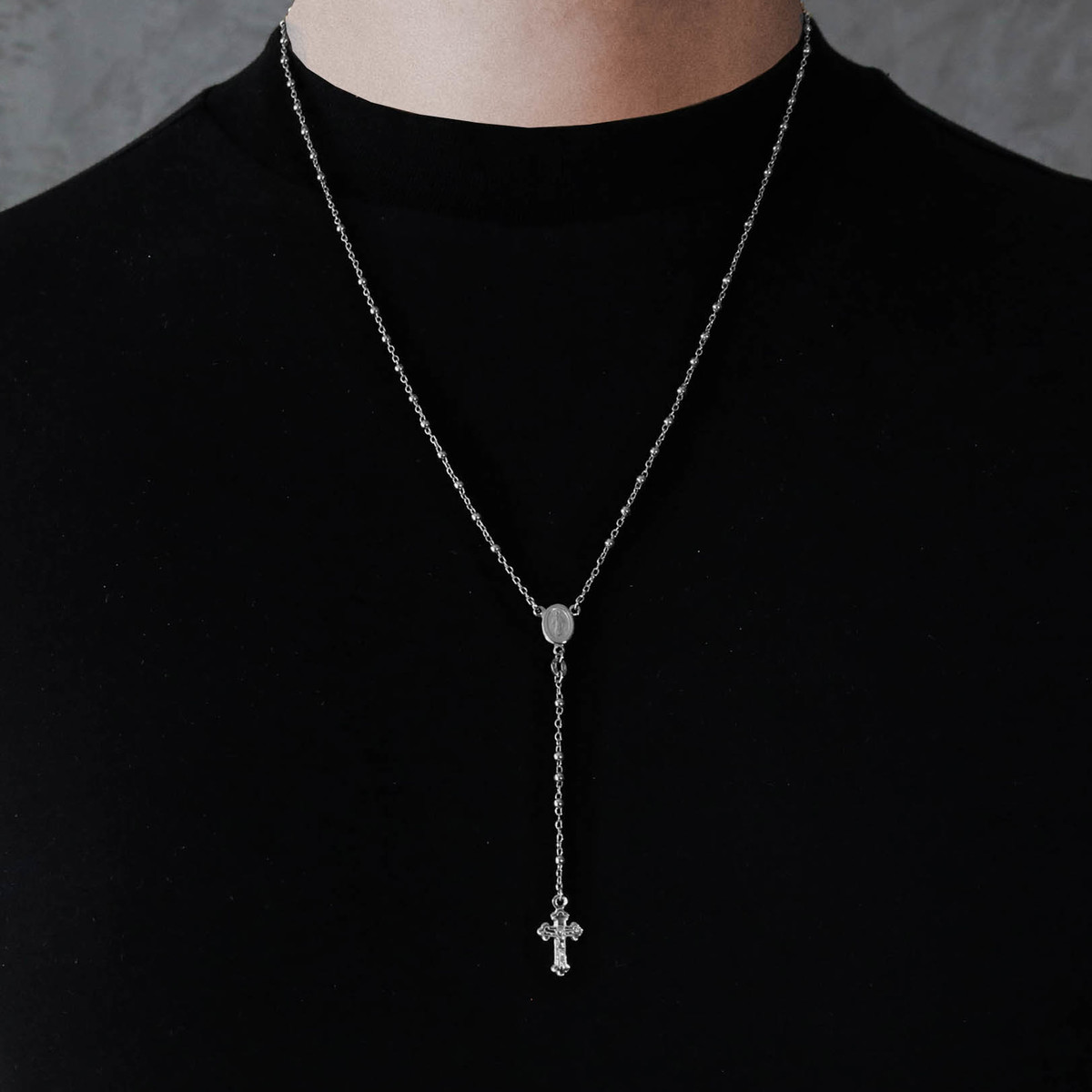 Stříbrný růženec unisex Náhrdelníky Santa Croce N.4