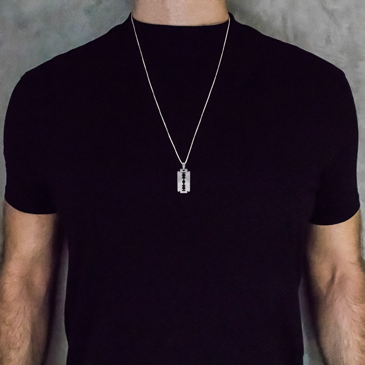 Rasiermesser-Anhänger Männer Anhänger High polished N.2