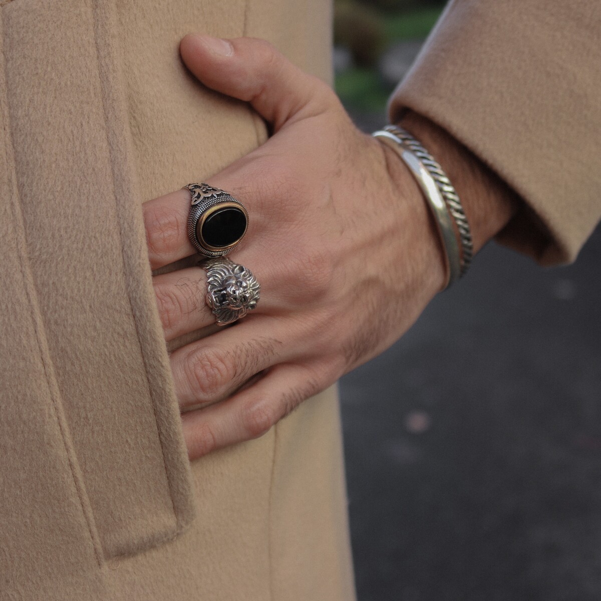 Manchette rigide torsadée unisex Bracelets Rustico N.4