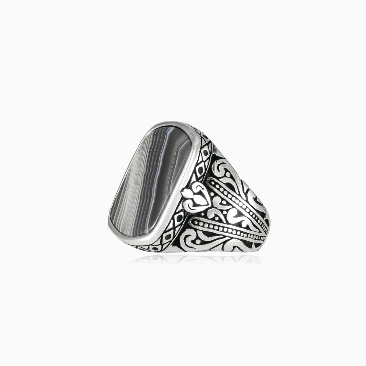 Flacher Achatring Männer Ringe Palmyra N.2