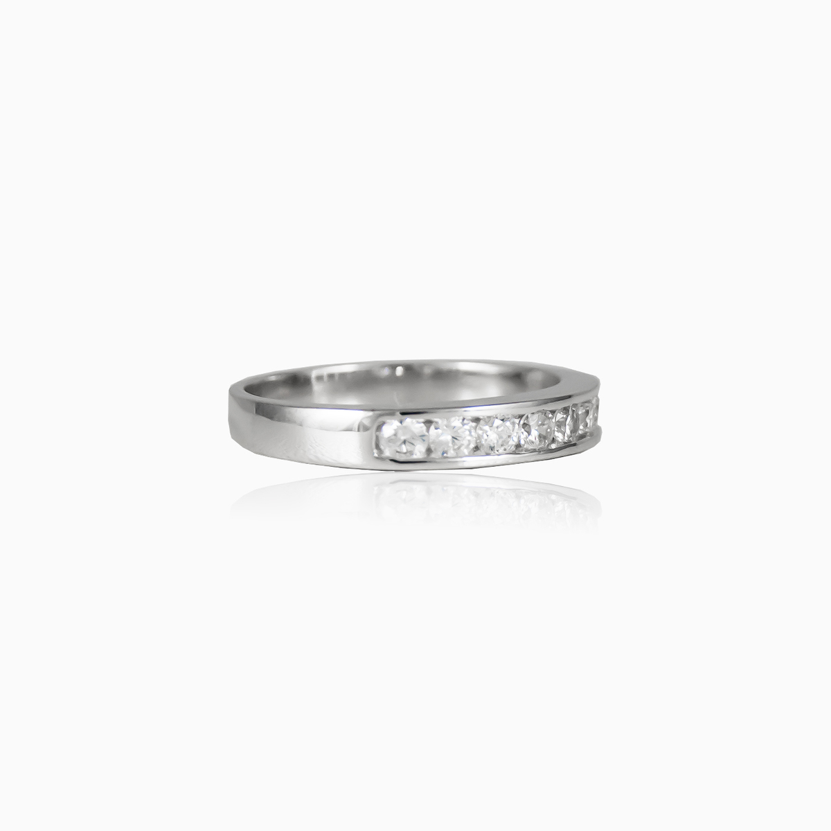Channel set ring Frauen Eheringe Shine bright N.2