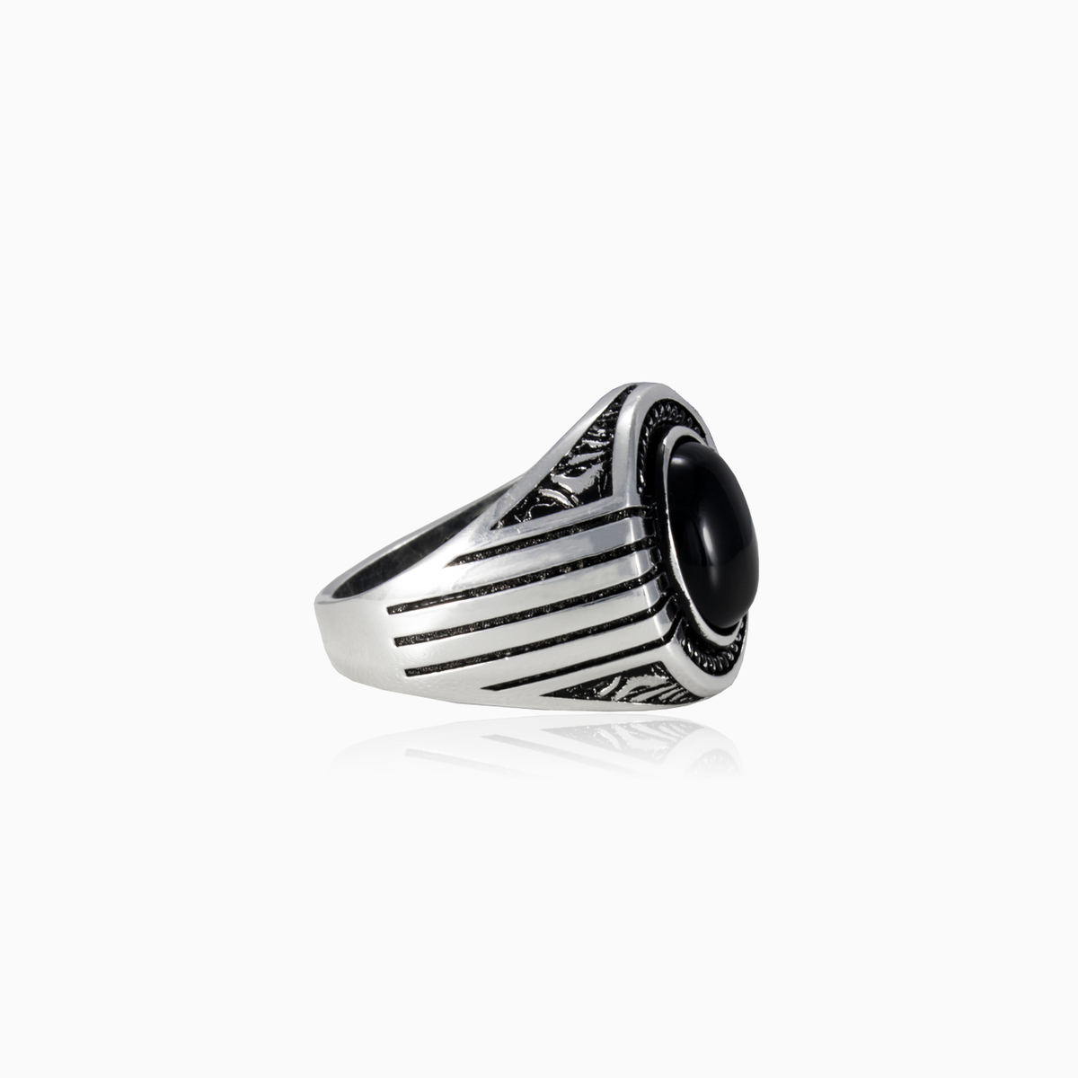 Bague oeil onyx	 homme Bagues Harmony N.2
