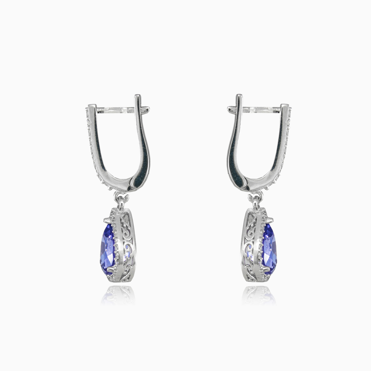Tanzanite drop earrings woman Earrings Halo N.2