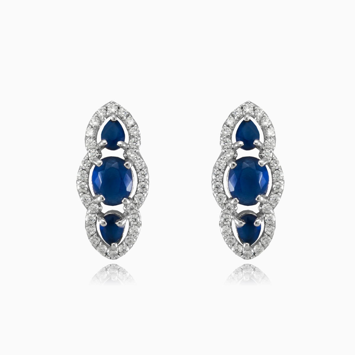 Triple sapphire earrings woman Earrings Halo N.1