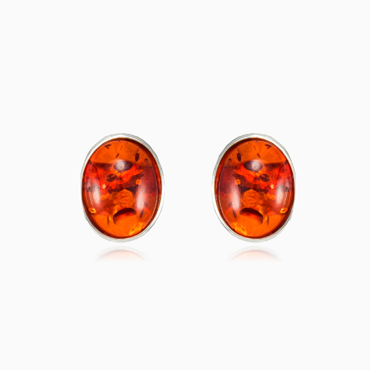 Oval amber earrings woman Earrings Colorino N.1