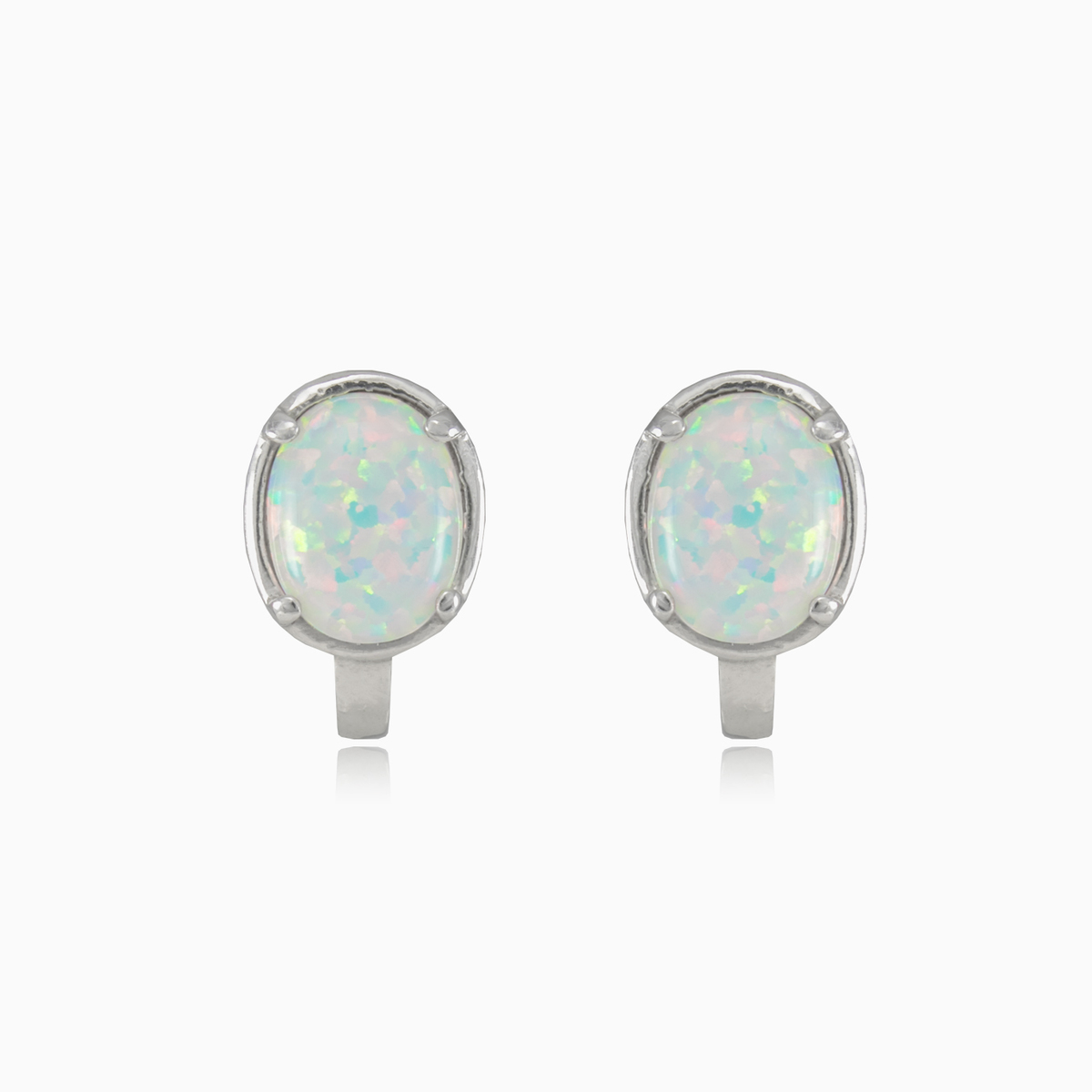Simple oval opal earrings woman Earrings Colorino N.1
