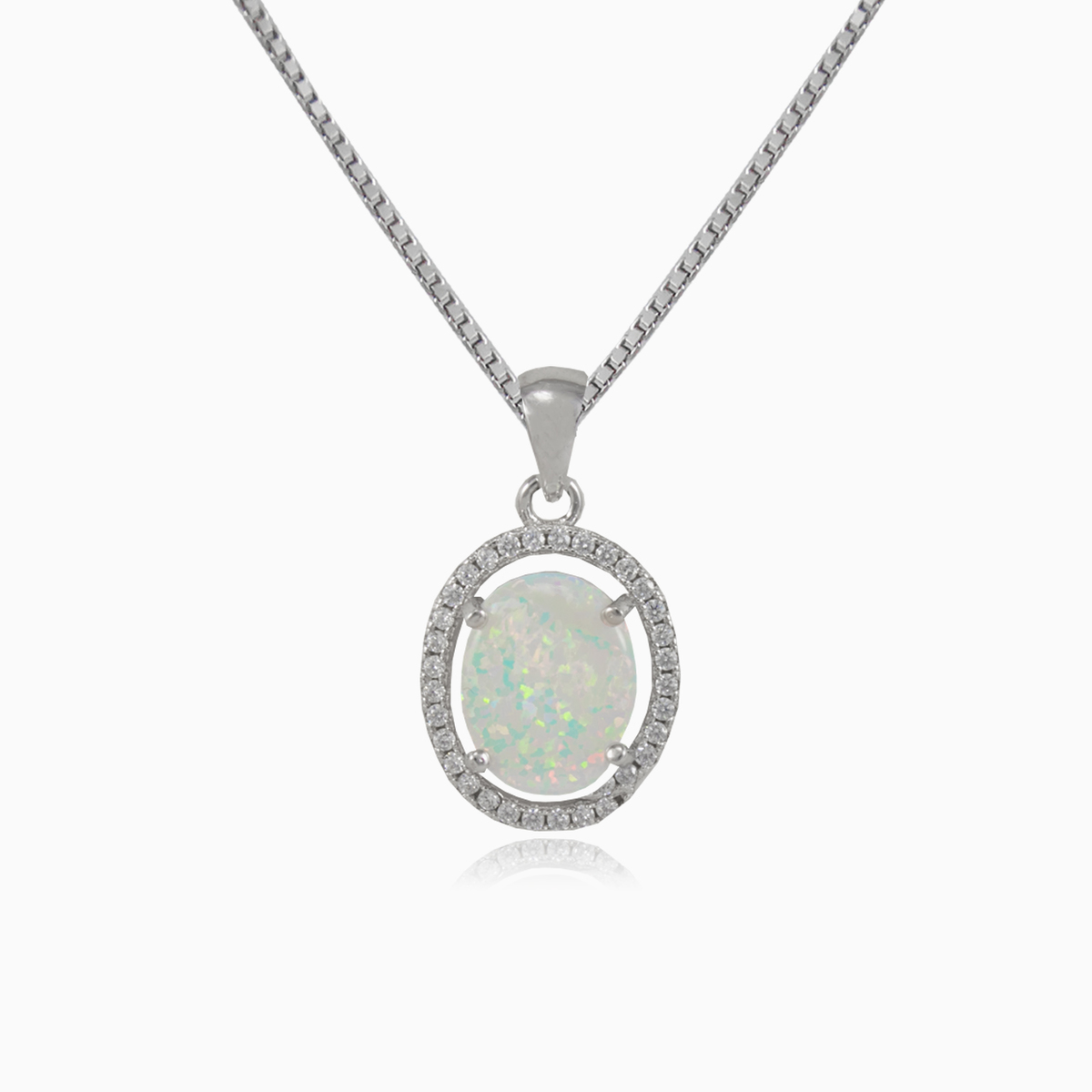 White opal royal pendant woman Pendants Halo N.1
