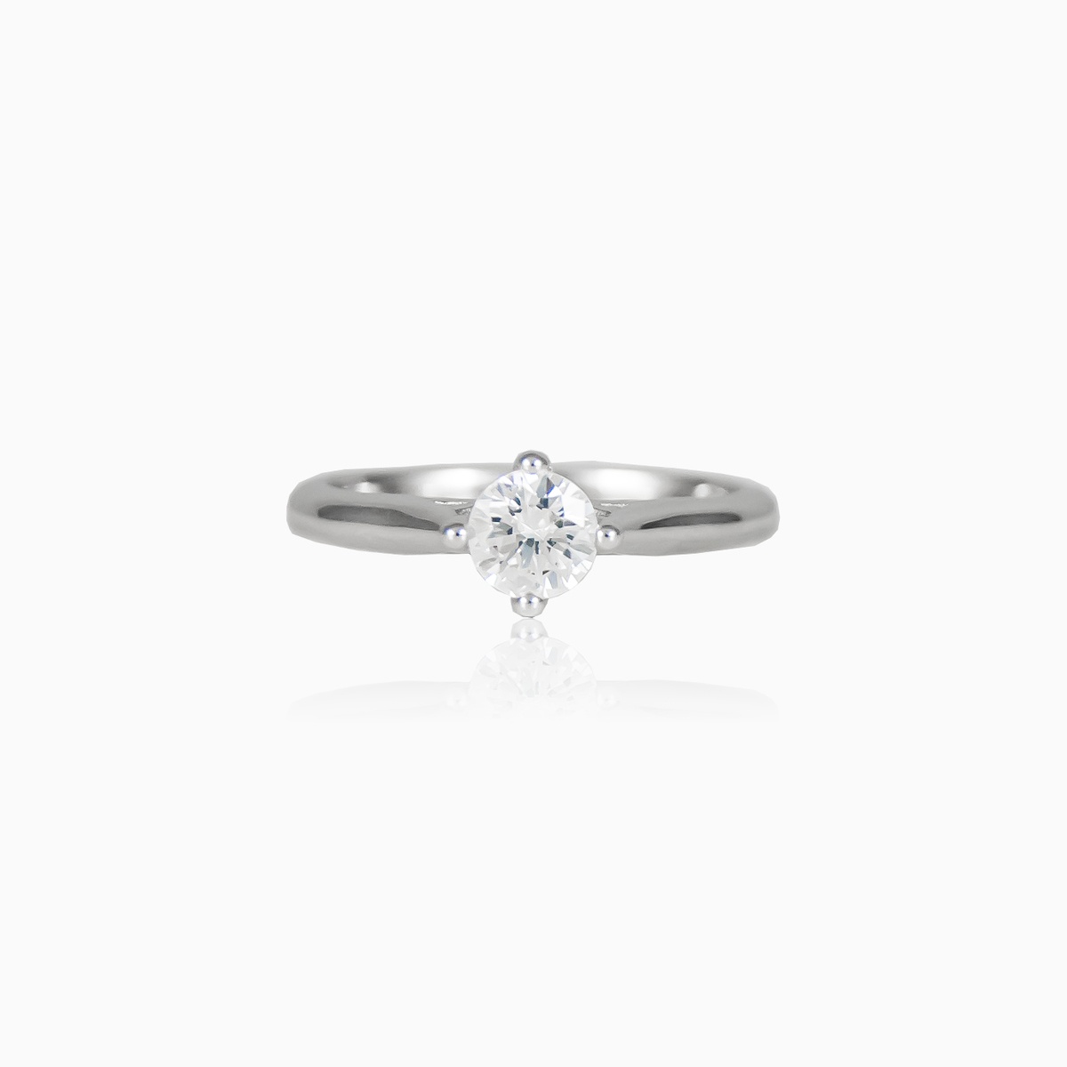 Bague solitaire ronde femme Bagues de fiançailles Shine bright N.1