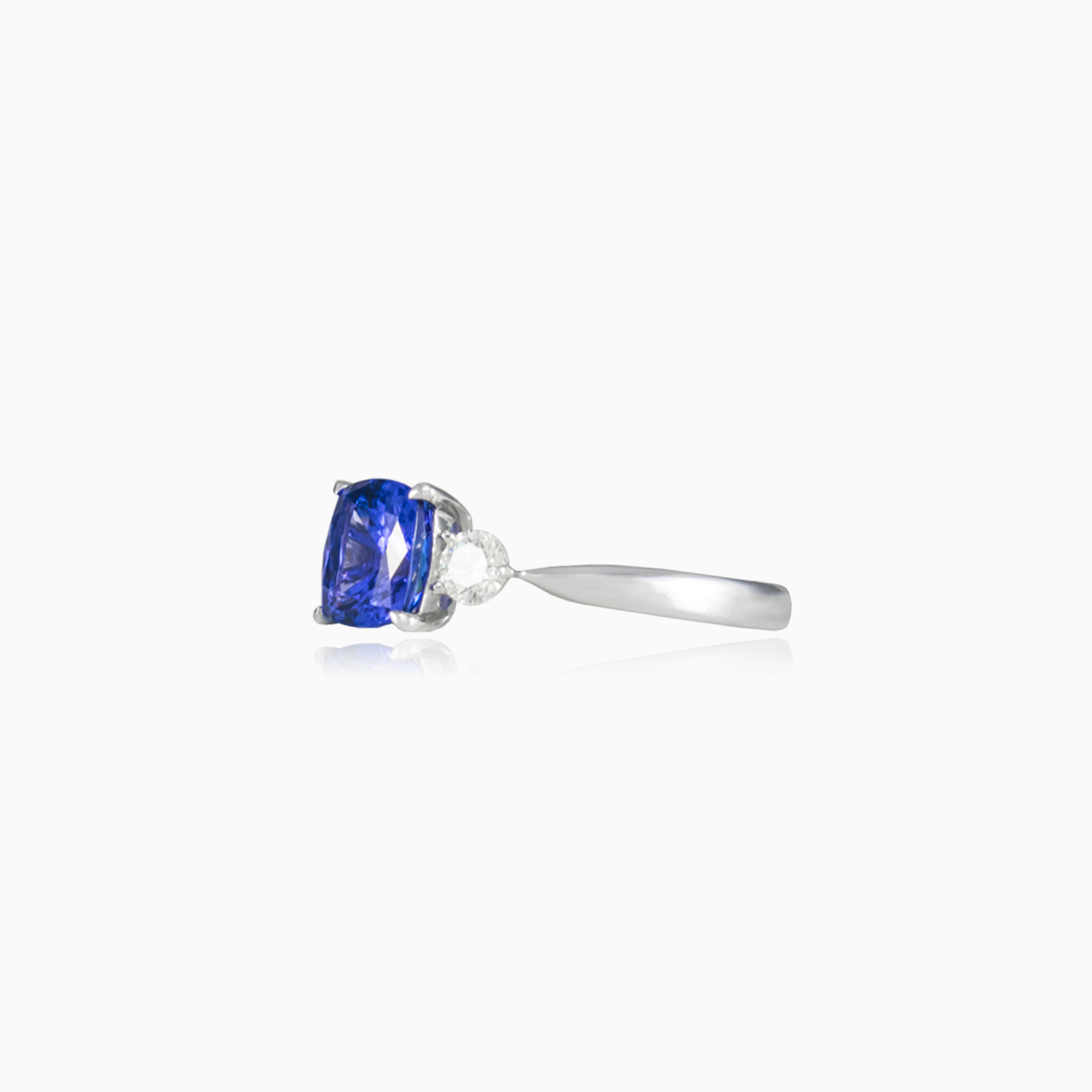 Bague à coussin de tanzanite femme Bagues de fiançailles Brillantino N.2