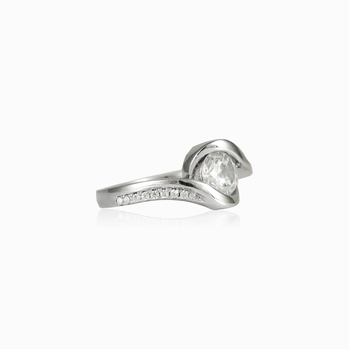 Halbrunder Vintage-Ring Frauen Verlobungsringe Shine bright N.2