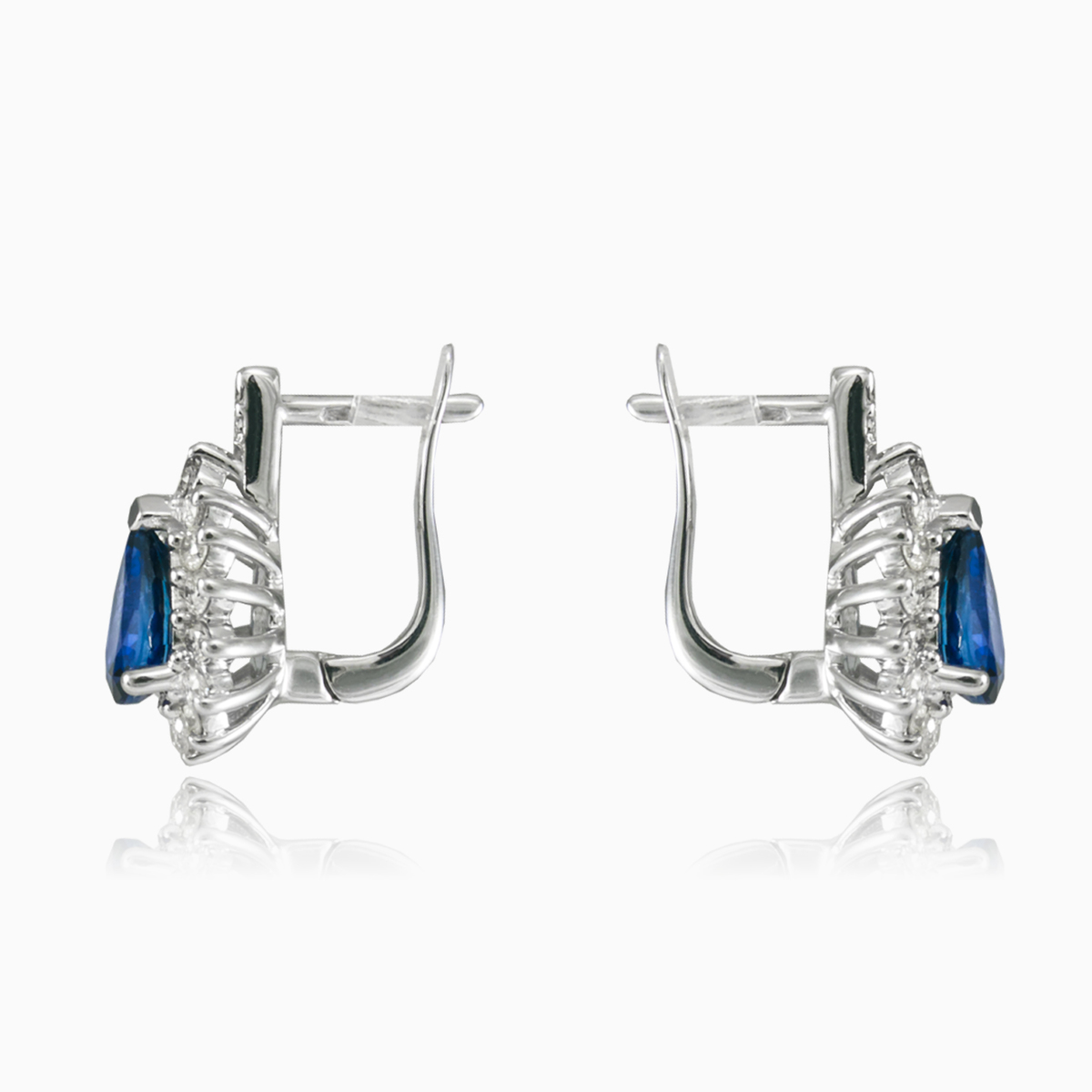 Zlaté náušnice se safírem a diamanty dámské Náušnice Brillantino N.2