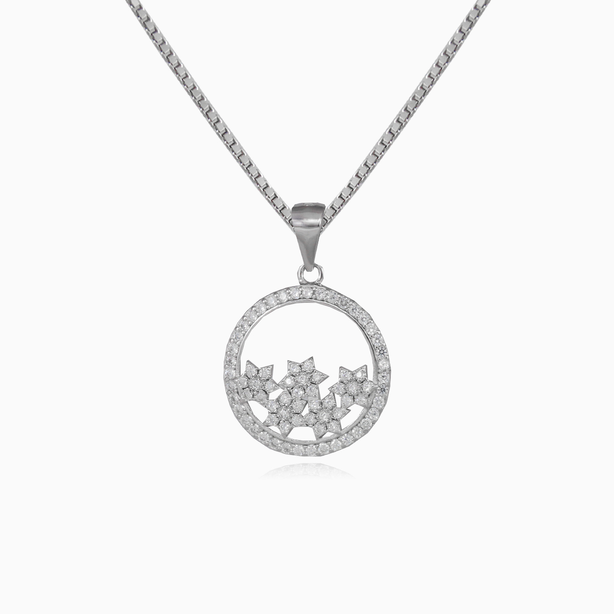 Pendentif à étoiles dans un cercle femme Pendentifs Shine bright N.1