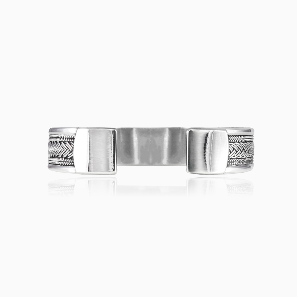 Wide ornament cuff unisex Bracelets Rustico N.2