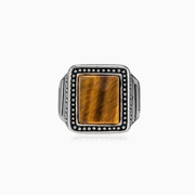Bague œil de tigre à points homme Bagues Hellas