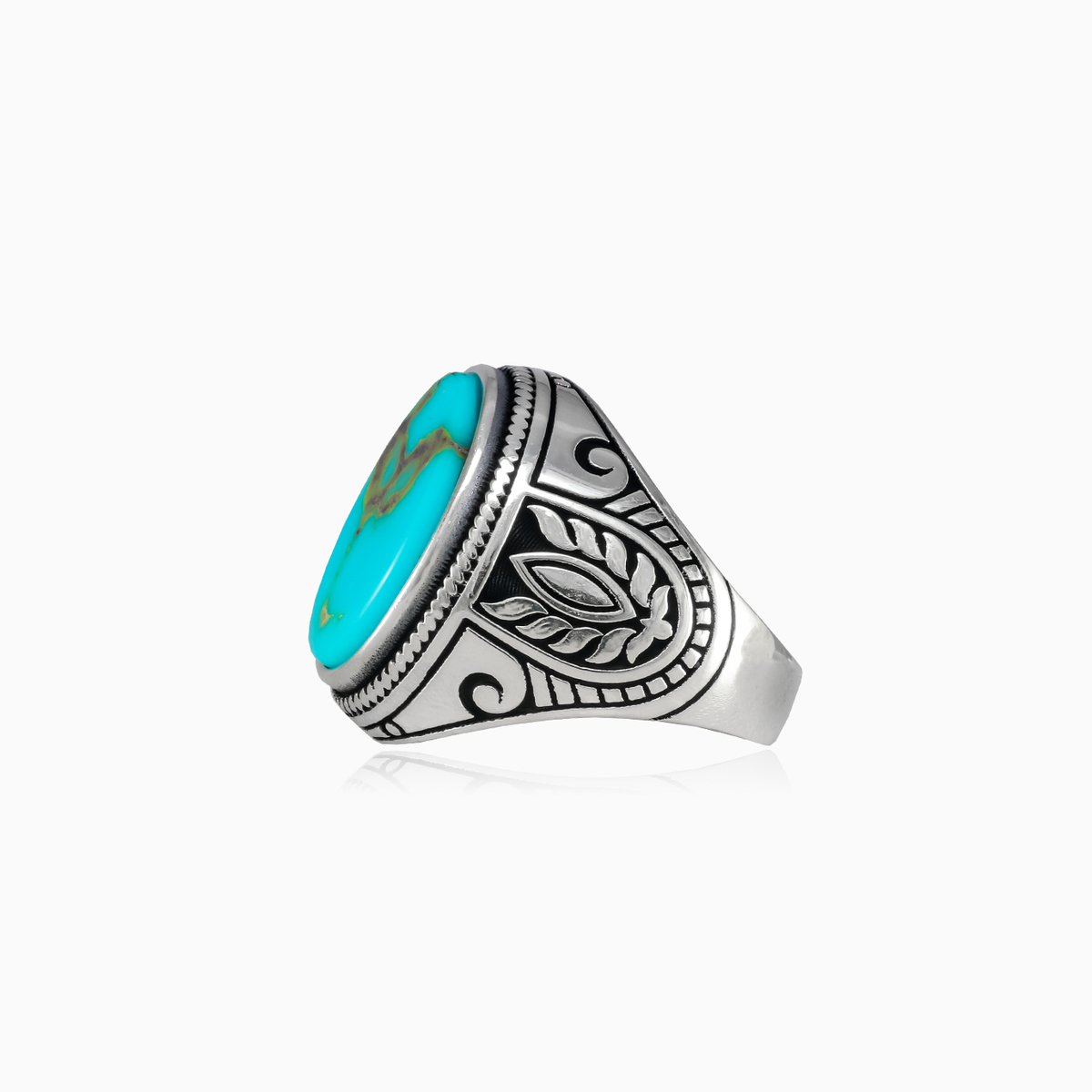 Nabu turquoise ring man Rings Palmyra N.2
