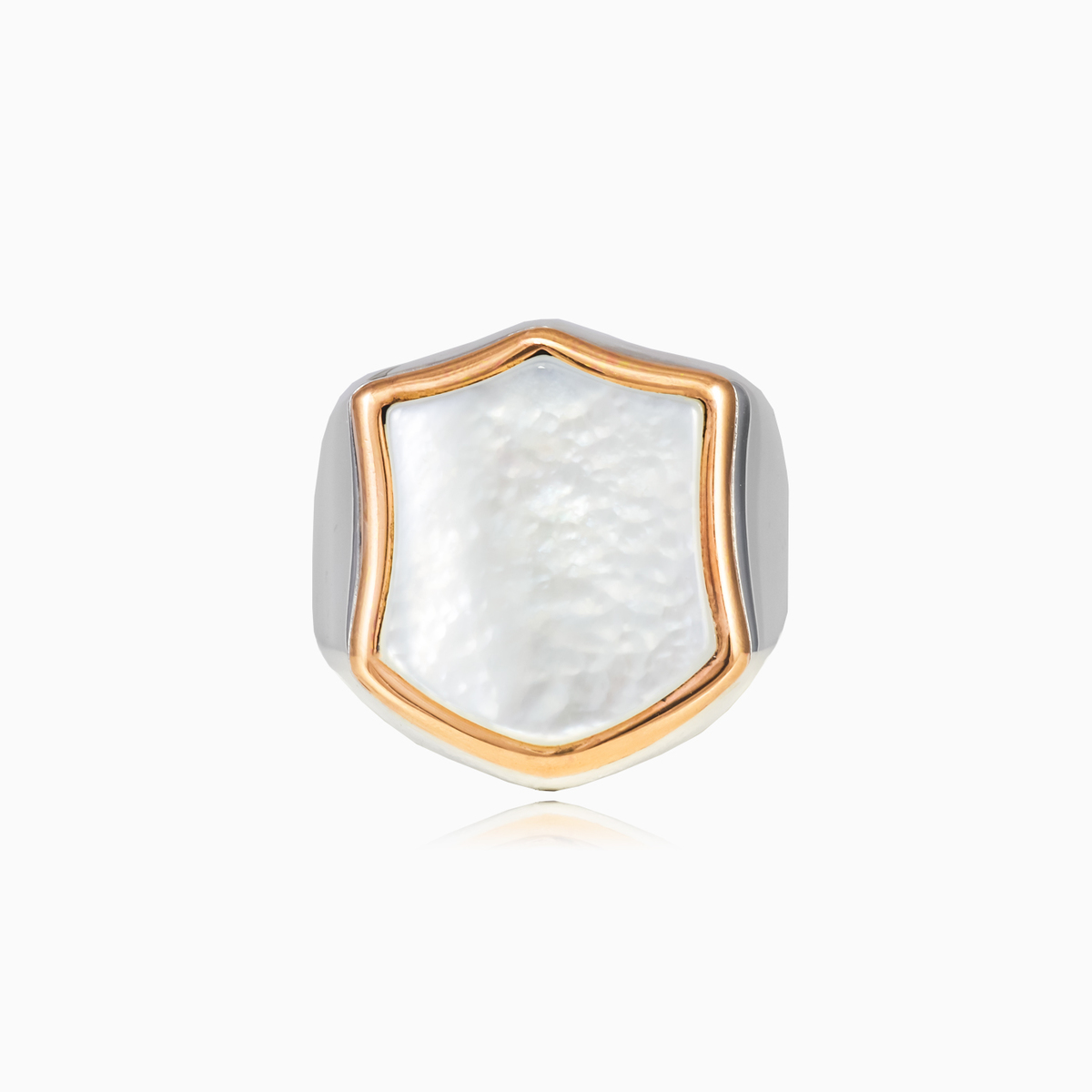 Coat of arms nacre ring unisex Rings High polished N.1