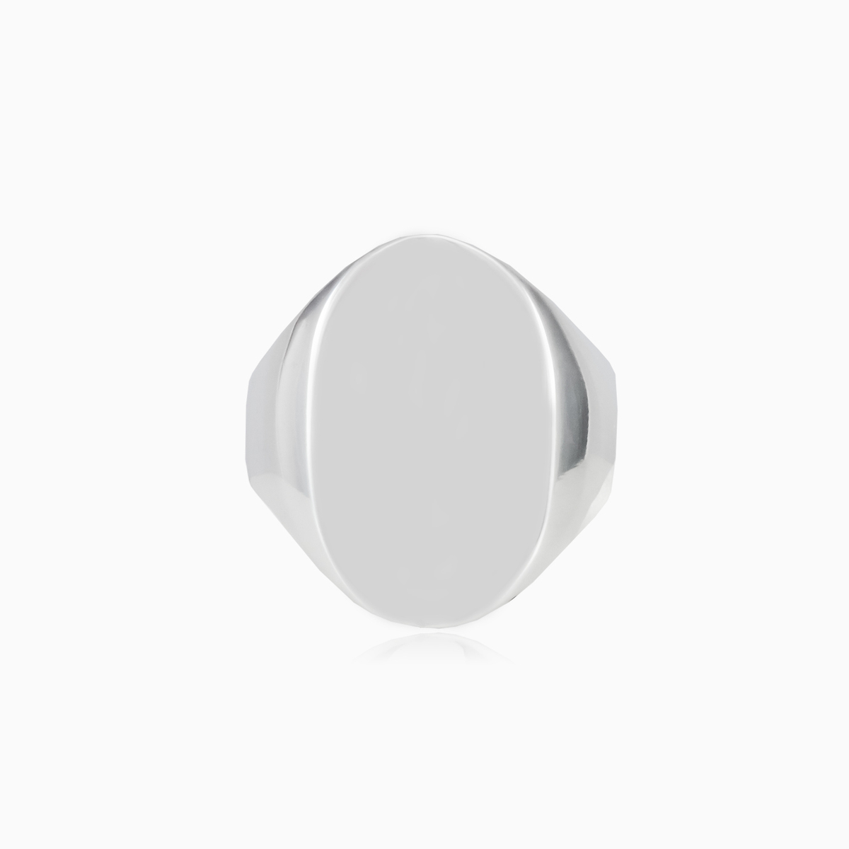 Oválný stříbrný prsten pánské Prsteny High polished N.1