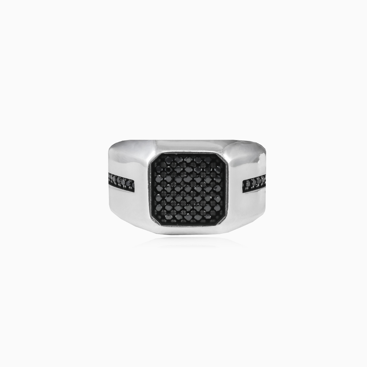 Square and lines spinel ring Männer Ringe High polished N.1
