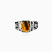 Anillo Ojo de Tigre helénico ovalado hombre Anillos Hellas