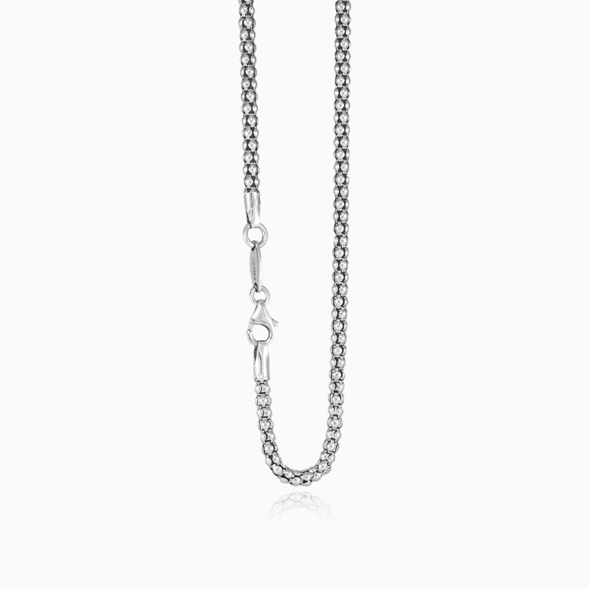 Popcorn silver chain man Chains Detallado N.2