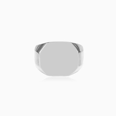 Anillo octogonal de plata hombre Anillos High polished