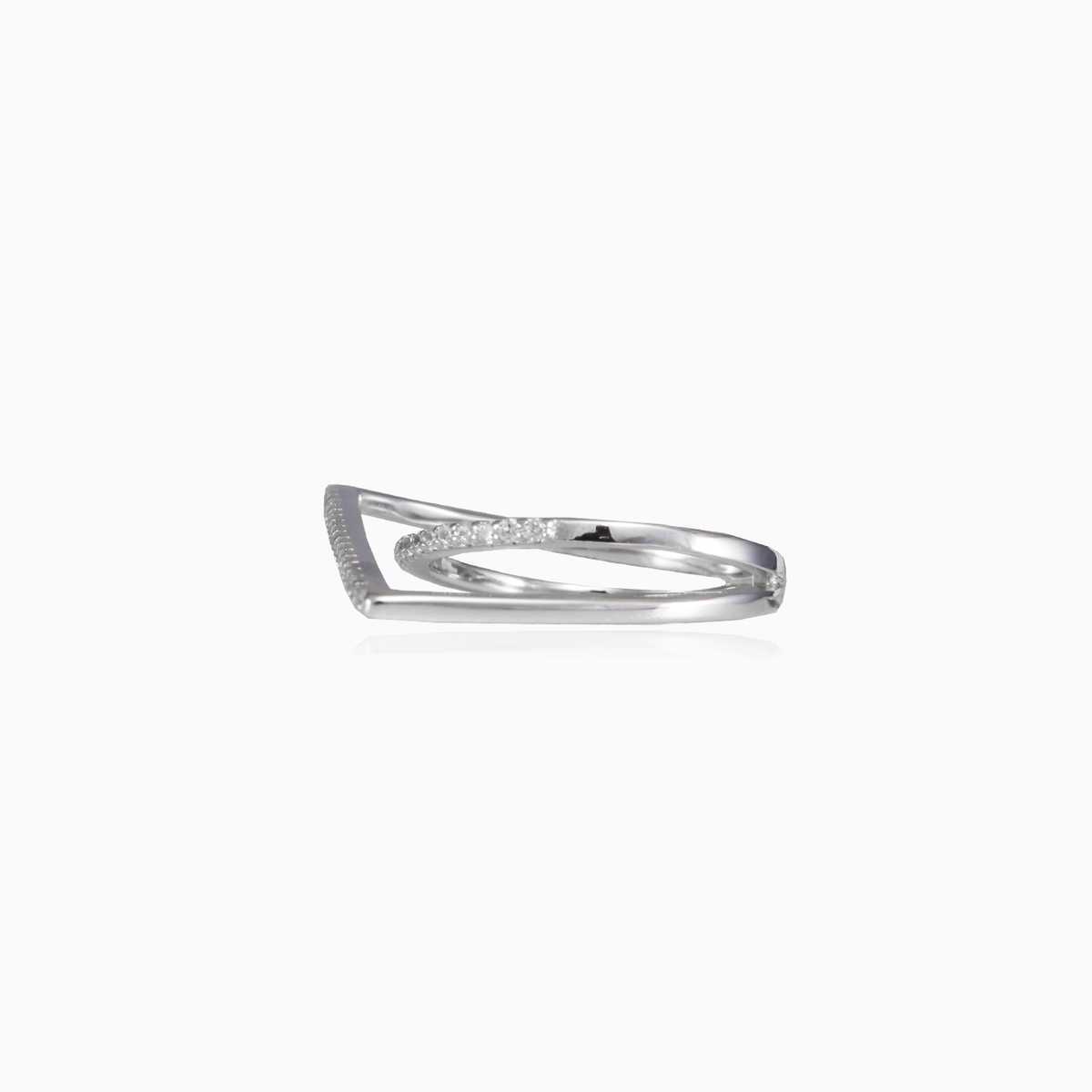 X silver ring woman Rings Shine bright N.2