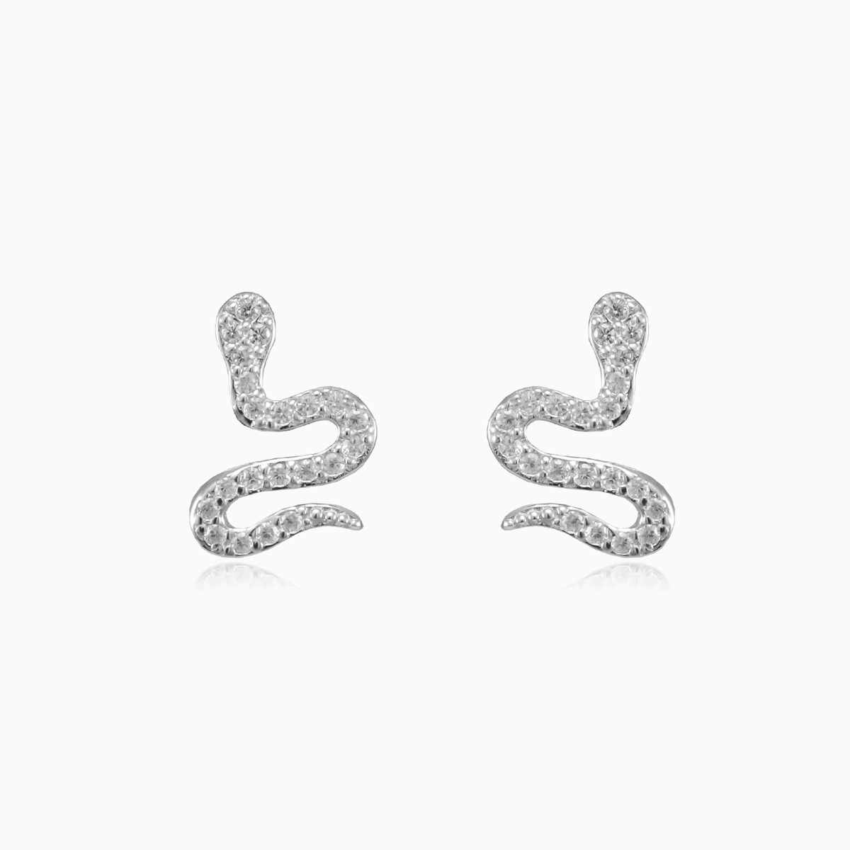 Aretes serpientes de plata mujer Pendientes Animale N.1