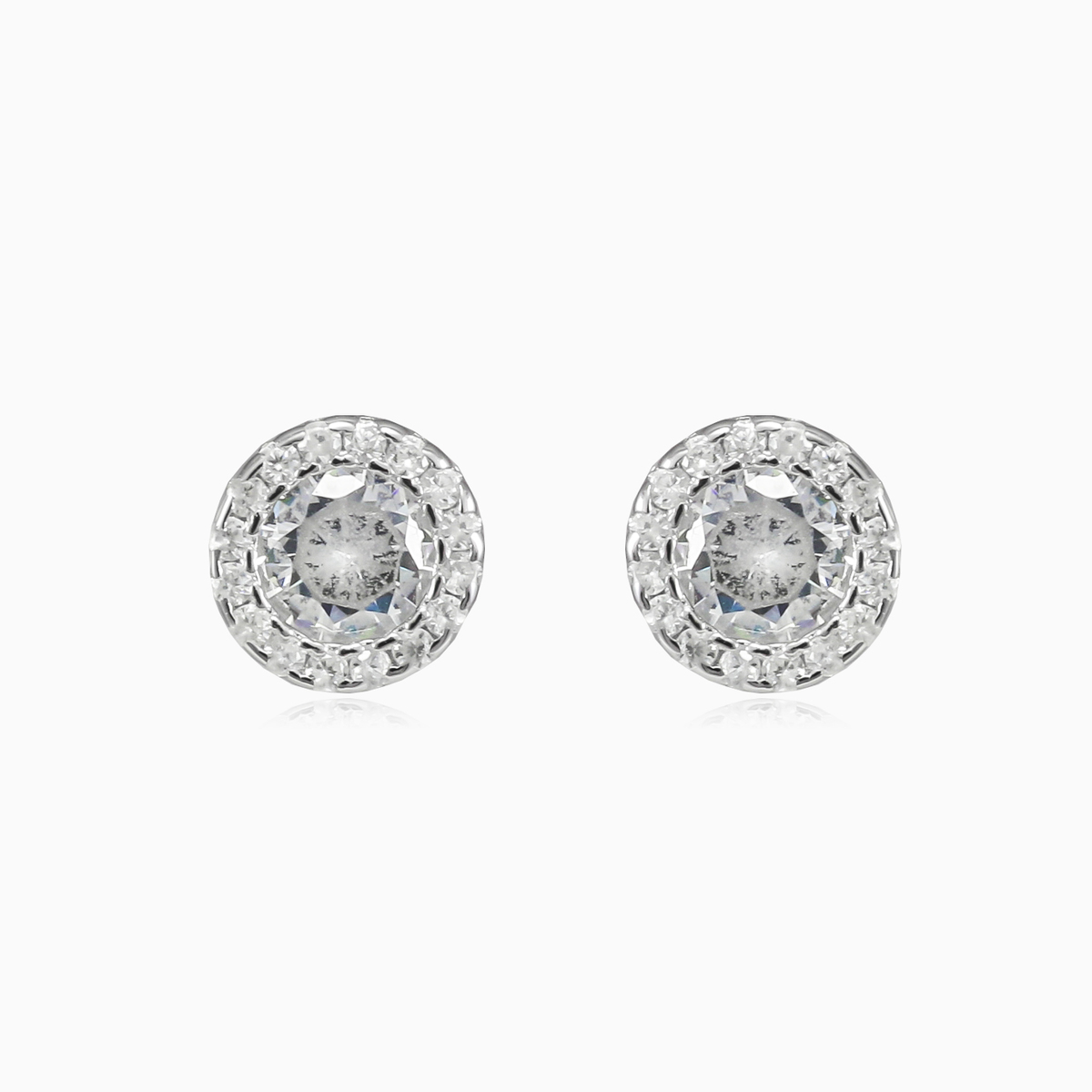 Runde Nieten aus Halo-Kristall unisex Ohrringe Halo N.1