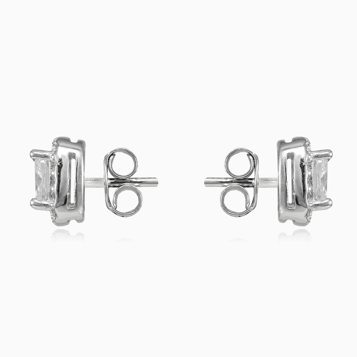Aretes reales cuadrados unisex Pendientes Halo N.2