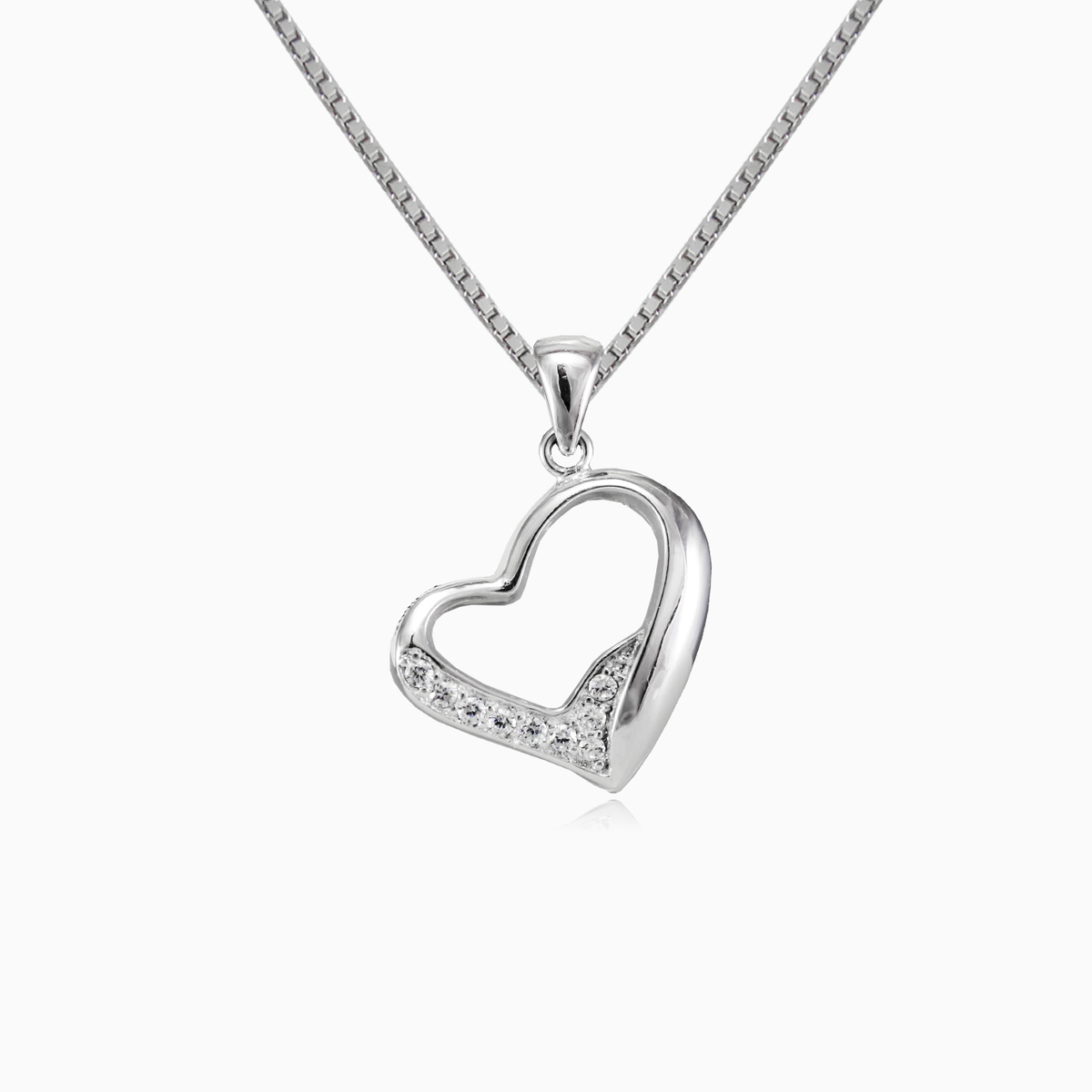 Seitlicher Kristall-Herz-Anhänger Frauen Anhänger Lovely N.1