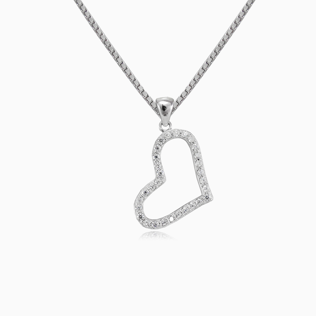 Leaning crystal heart pendant woman Pendants Lovely N.1