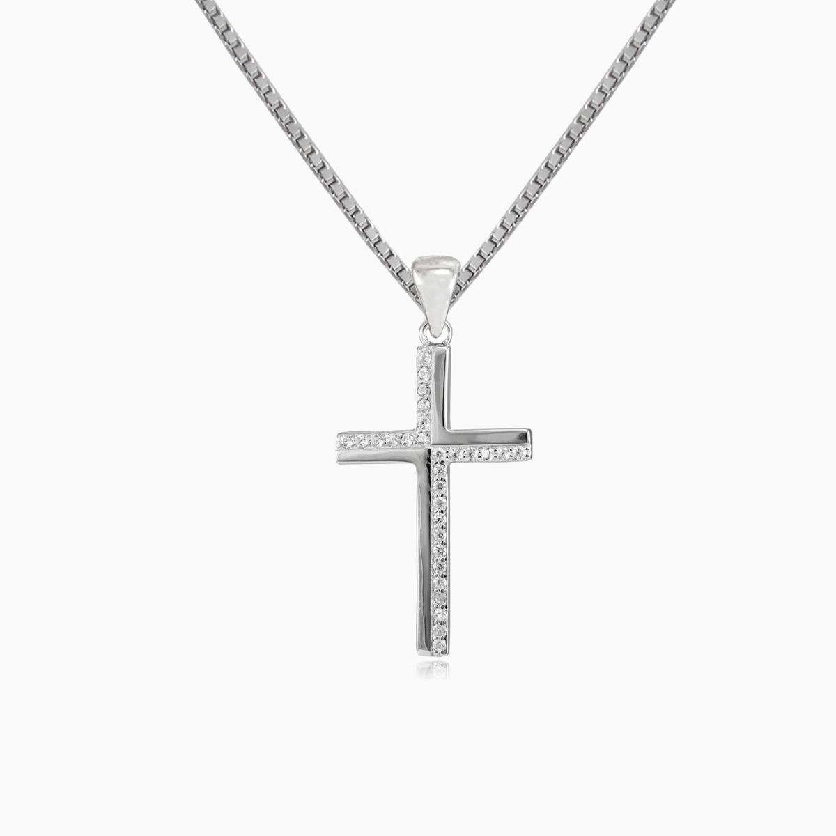 Croix de cristal en zigzag unisex Pendentifs Santa Croce N.1