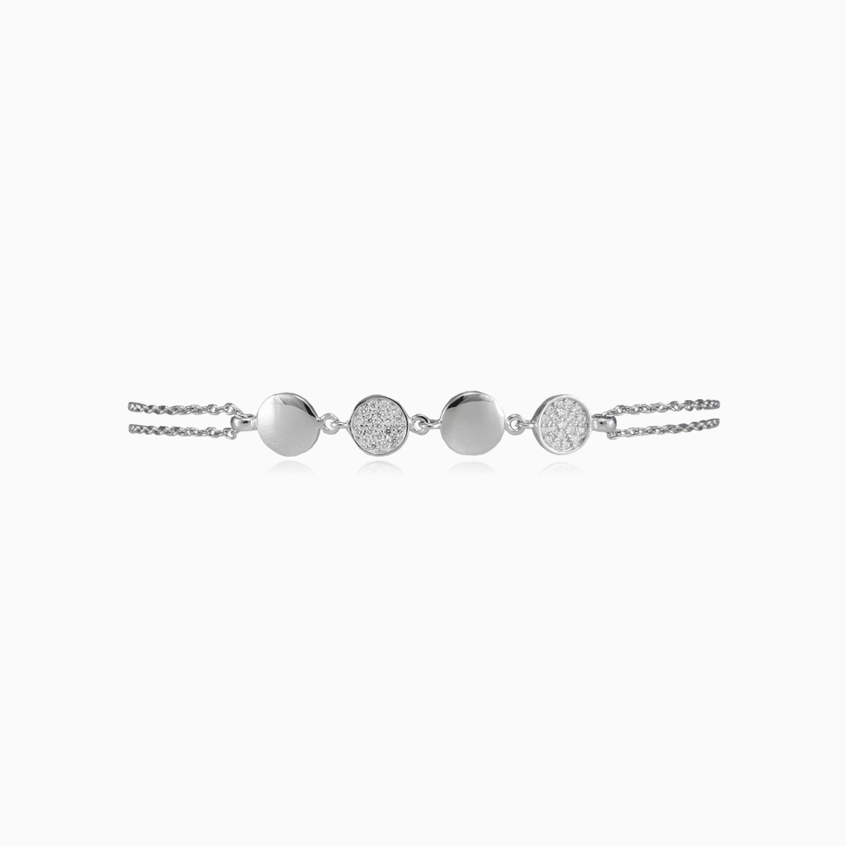 Circles crystal silver bracelet woman Bracelets Shine bright N.1