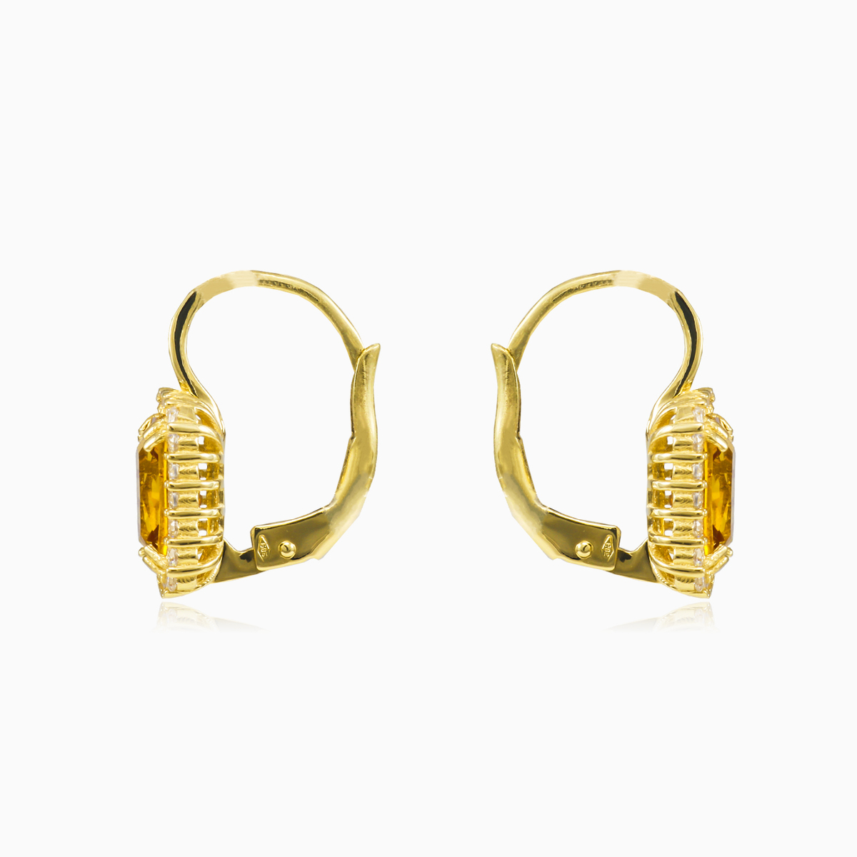Halo Radiant citrine earrings Женские Серьги Royal N.2
