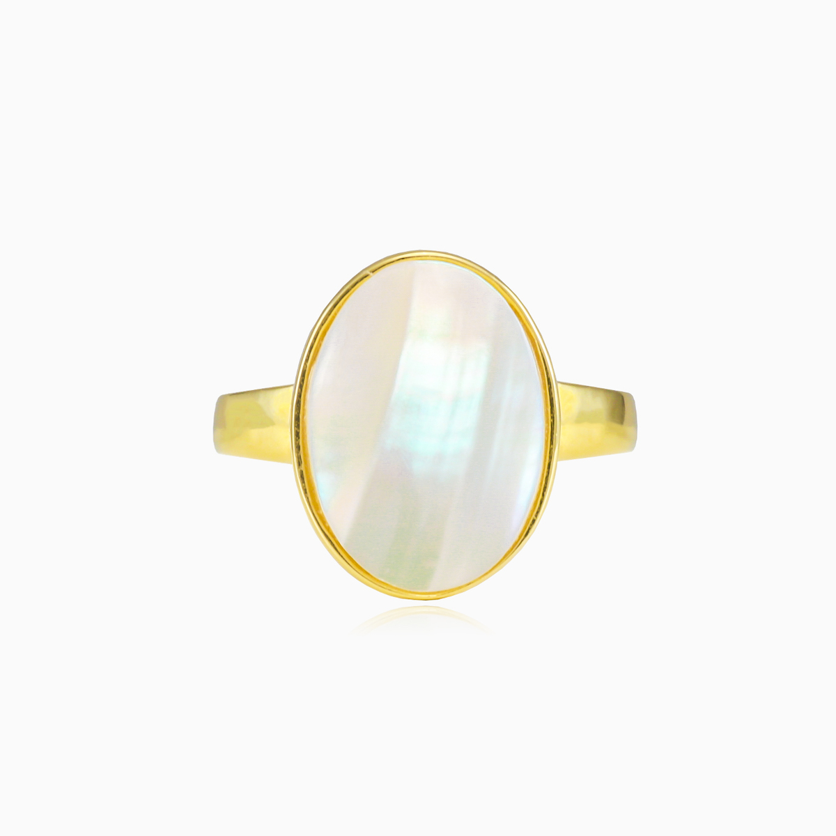 Oval nacre gold ring woman Rings Tinge N.1