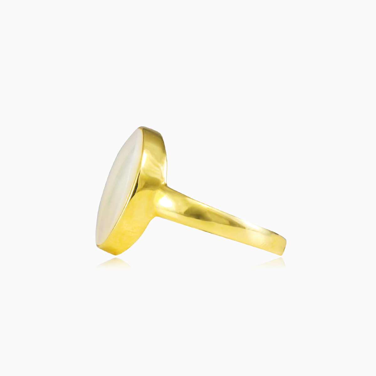 Oval nacre gold ring woman Rings Tinge N.2