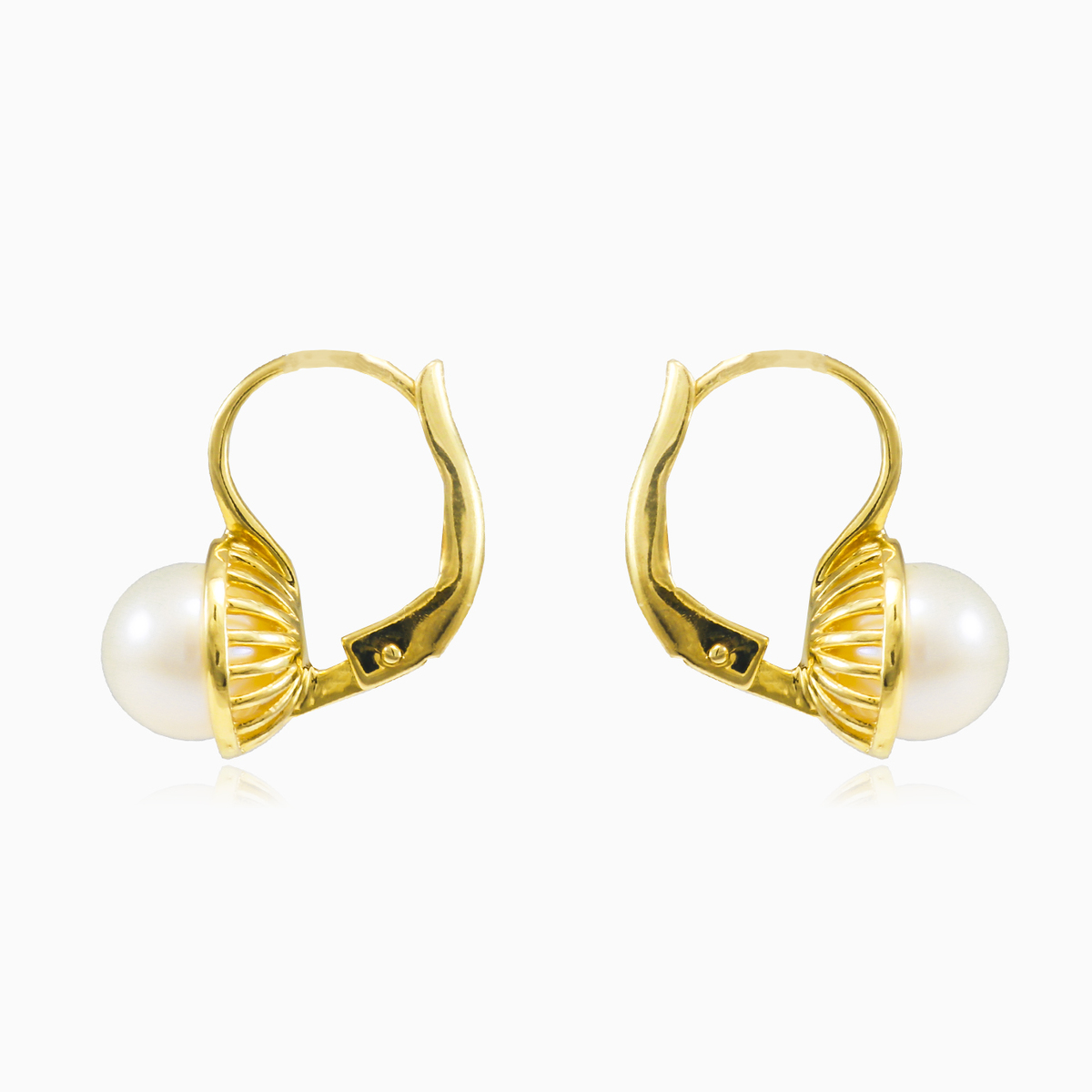 Simple gold pearl earrings woman Earrings Tinge N.2