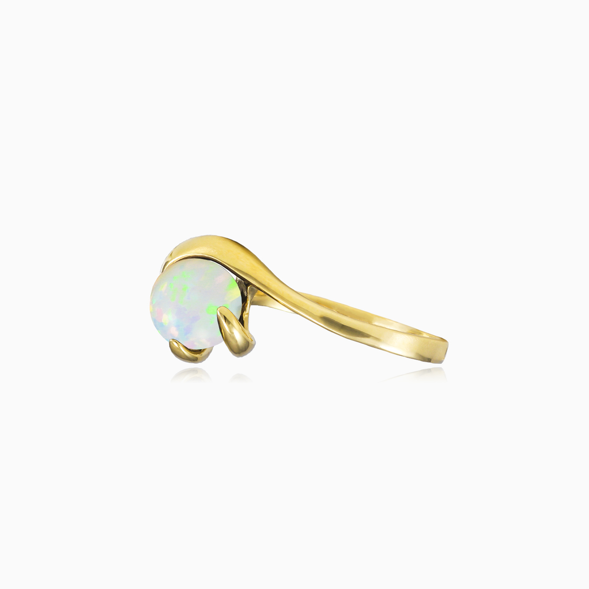Unique white opal ring woman Rings Tinge N.2